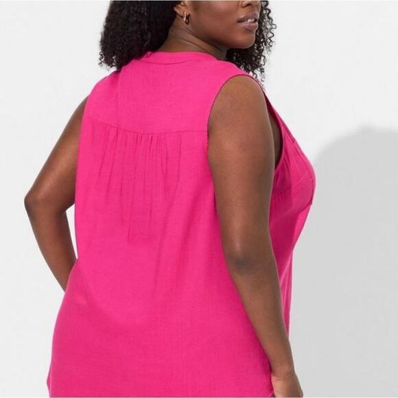 Torrid Harper Linen Pullover Tank Size 5 NWT - Picture 5 of 5